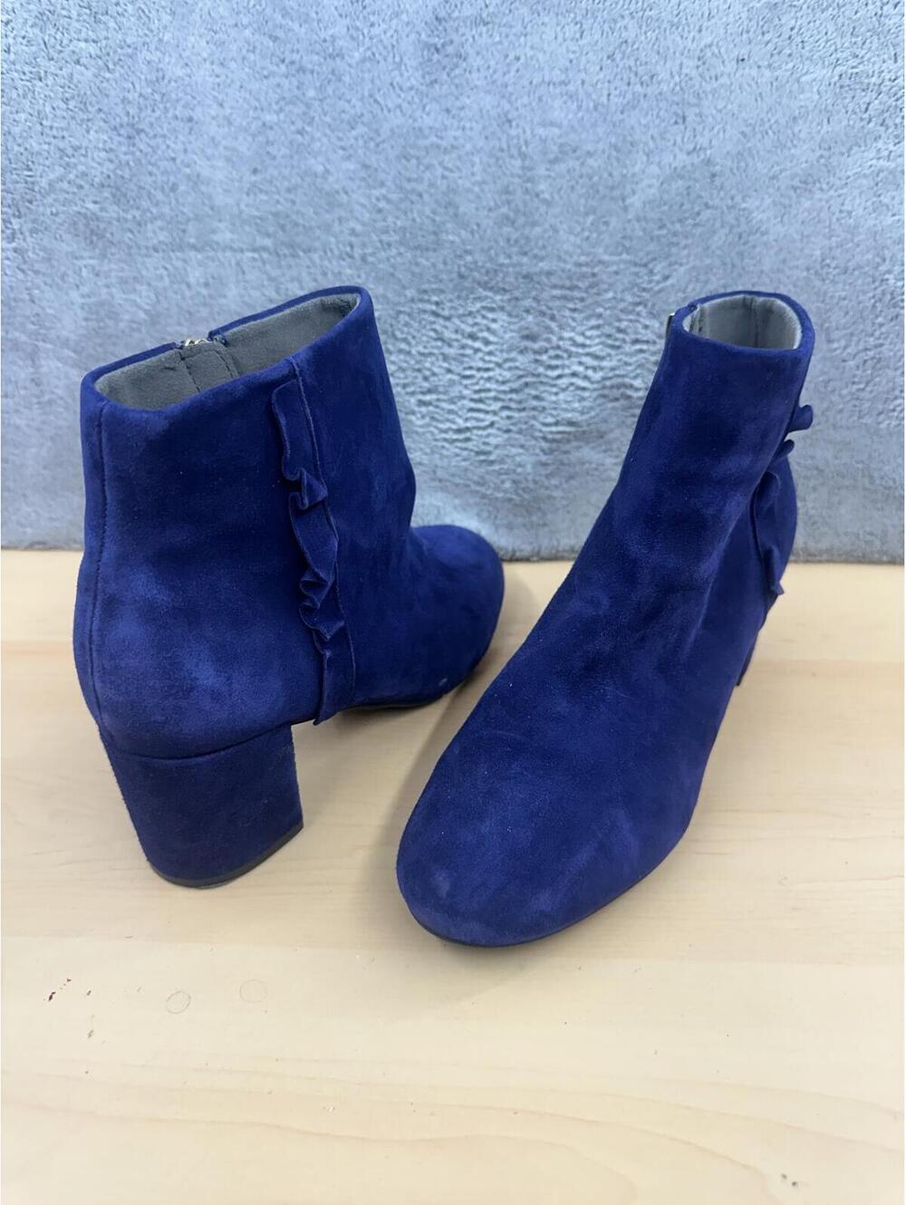 Y2K Minimalist Rockport Royal Blue Suede Ankle Boots‎